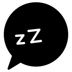 Sleep ZZZ Speech Bubble Icon