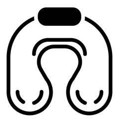 Round travel pillow icon