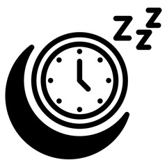 Get Enough Sleep Icon, Vector Symbol Illustration.