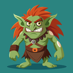 Fototapeta premium cartoon illustration of troll