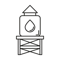 water tank icon vector on white background