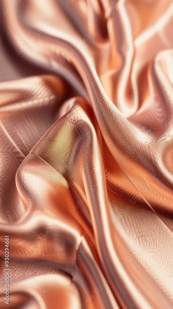 Poster the fabric shimmers elegantly, showcasing its smooth texture and beautiful color variations under so