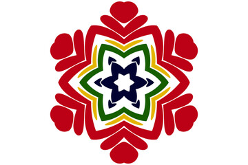 red and white flower