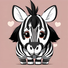Fototapeta premium Funny zebra Cartoon