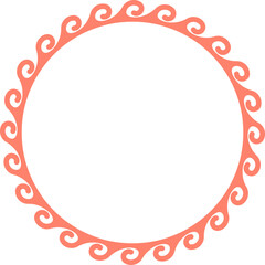 Wave circle frames and borders. Circle shape design.        