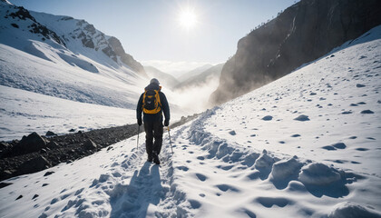 Snowfield Forgotten in Foggy Winter: The Pathfinder's Sojourn Engulfed in Landslide