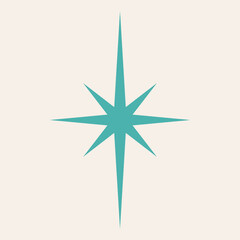 Obraz premium Mid Century Modern 50s Starburst Stars