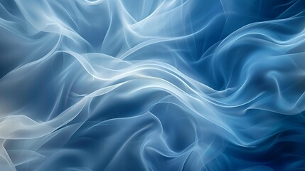 A soft, flowing abstract design in shades of blue and white, evoking a sense of calm.