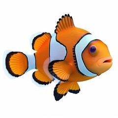 Clownfish Spirit animal cartoon isolated whitebackground 16:9