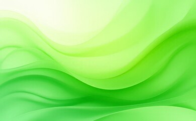abstract green waves on a blurred background gradient