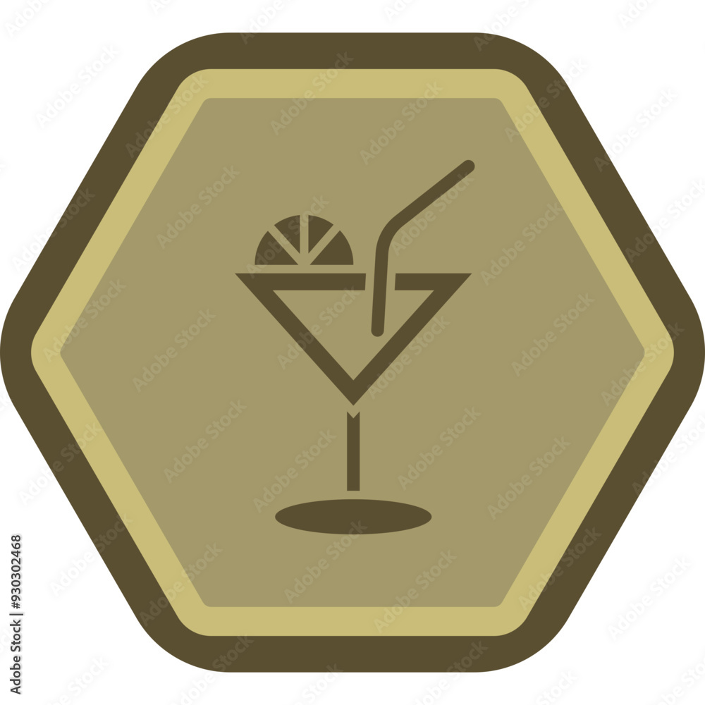 Canvas Prints cocktail icon design