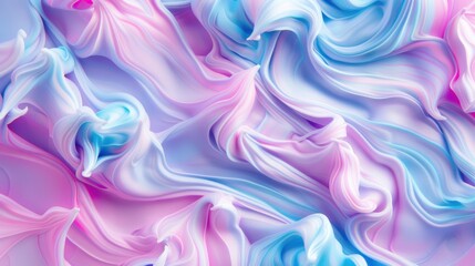 Obraz premium Abstract image of soft pastel swirls, creating a dreamy and fluid pattern with a smooth and gentle color gradient.