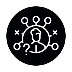 Negative personal traits black line icon.