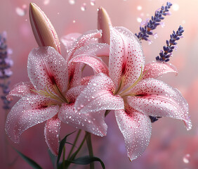 Fototapeta premium pink big flower