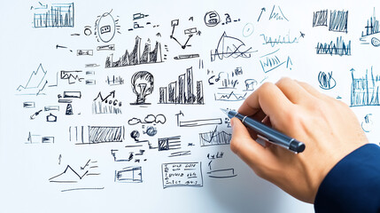 Businessman with a strategic planning A businessman conducting strategic planning sessions