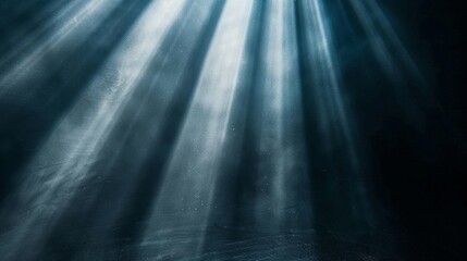 Sunlight streaming brilliantly against a pure black background, AI Generative