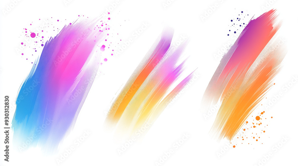 Poster an abstract gradient with a blur effect, showcasing a collection of multicolored blurred shapes. inc
