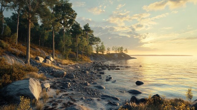 Hiumaa's coast of stones