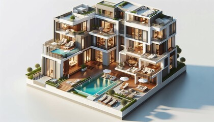 A rendering of a building 