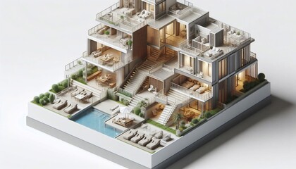 A rendering of a building 