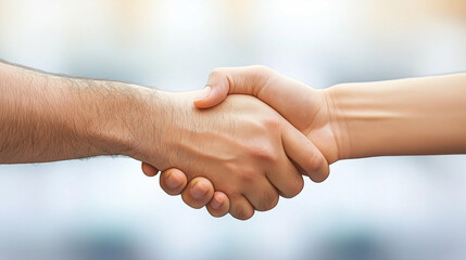 Close-up of a handshake between business partners