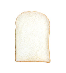 Slices of white bread stacked on top of each other, with transparent image.