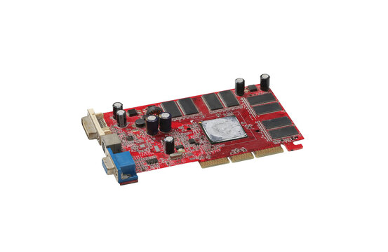 Old VGA graphics card for computer.