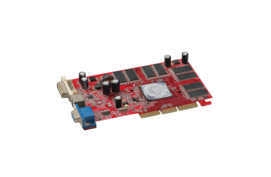 Old VGA graphics card for computer.