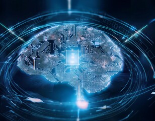 Intelligence featuring elements like brain imagery, analytical symbols, and cognitive processes representing mental acuity, knowledge, and problem solving.
