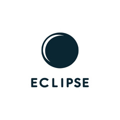 eclipse moon nature logo vector illustration template design