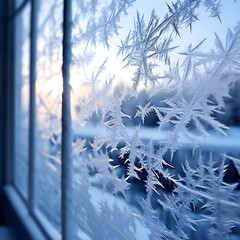 Winter Window Frost Patterns