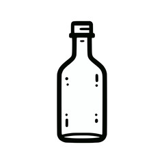 cartoon bottle doodle hand drawn vector illustration template design