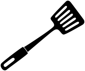 cooking illustration knife silhouette kitchen logo spatula icon utensil outline kitchenware pan tool food spoon equipment household restaurant plate shape cutlery pot chef for vector graphic