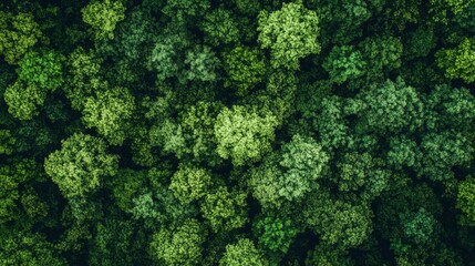 Naklejka premium Aerial top view forest tree, Rainforest ecosystem and healthy environment concept and background, Texture of green tree forest view from above , ai
