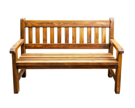 A bench isolated on white transparent background