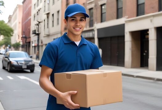 persona entregando caja por delivery