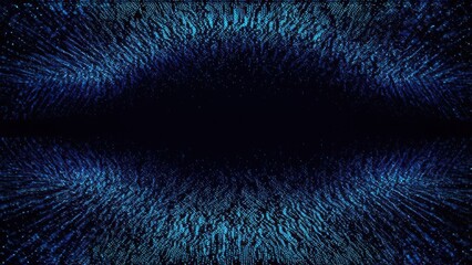 Abstract digital waving 3d particle technology background design. Futuristic moving dots particles, hi-tech and big data visualization for brochures, flyers, magazine, business card, banner