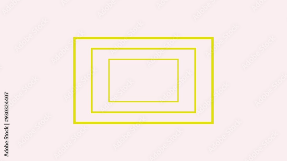 Poster rectangle icon animation with black background