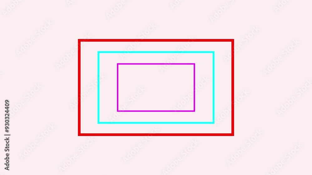 Poster rectangle icon animation with black background