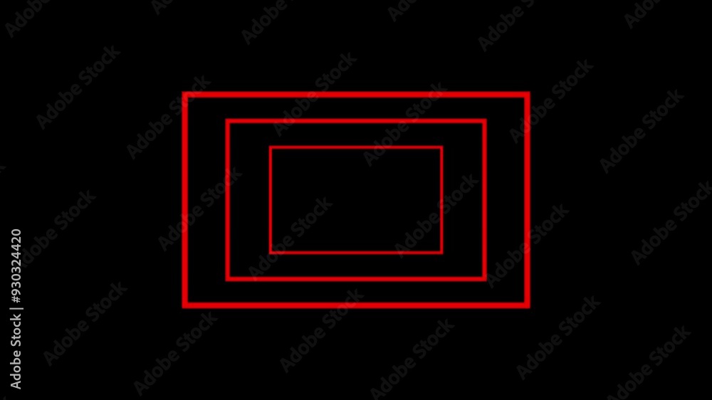 Poster rectangle icon animation with black background