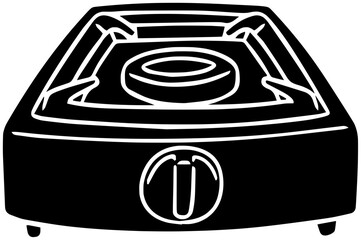 kitchen illustration cooking silhouette food logo stove icon home outline cook dinner house pan modern meal preparation hot dish shape cuisine interior chef for vector graphic background