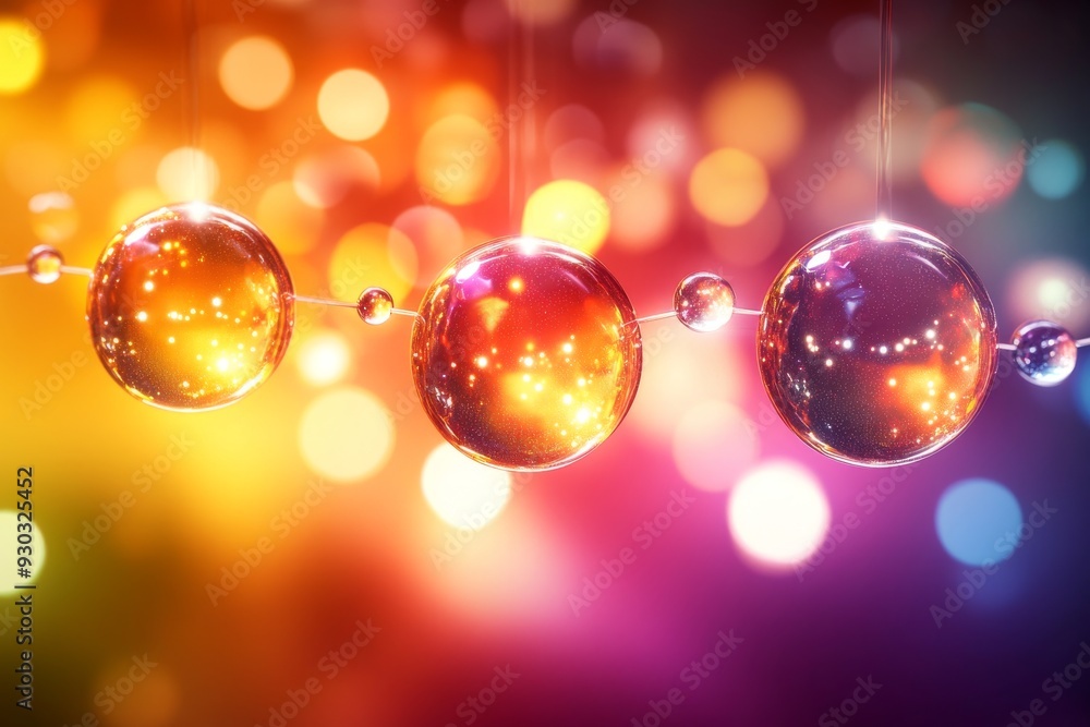Poster sunlit molecular structure with dynamic shadows evoking a sense of discovery and innovation