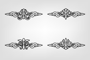 Classic Vintage Baroque Victorian Frames Separator Elements Classic Wedding Invitation