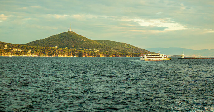view of the sea and prince islands adalar istanbul