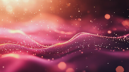 Abstract digital background electromagnetic wave background Innovation digital wave, information technology background and luxury background with golden line decoration and curve light effect