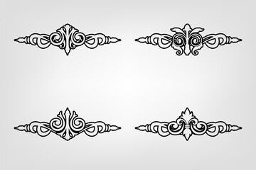 Classic Vintage Baroque Victorian Frames Separator Elements Classic Wedding Invitation