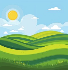 Obraz premium Rolling green hills