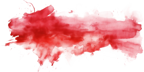 Red watercolor paint stain