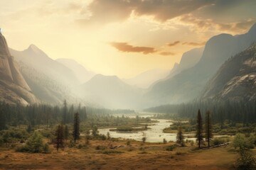 National park wilderness landscape panoramic.