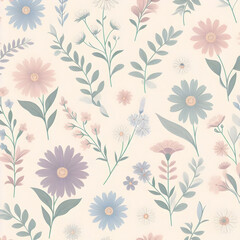 Fototapeta premium seamless floral background